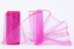 Svatební organza - fuchsiová tmavá 12cm